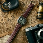Casio Ae-1200whl-5av Ae-1200whl-5a Leather Band Metallic Digital Watch