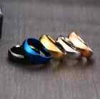 6mm Silver Gold Plated Stainless Steel Men Women Wedding Ring Band  R16