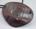 Alligator Brown Leather  Replaceable Elastic  Hand Made --world s Best Eye Patch