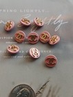Small Lot Of 10   12mm Designer Stamped Chanel Button Replacement Gold Tone 