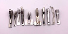 Vintage Silver Tone Tie Clips Lot Of 10