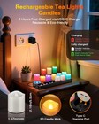 Rechargeable Color Changing Tea Lights Candles With Remote   Timer