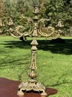 Antique 19th Century French Gilt Metal Candelabra Pair Fabulous