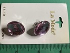  2  Vintage 7 8    La Mode Faceted Clear Pink Plastic Shank Novelty Buttons Nos-d5