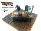 Alchemist Table  chair Painted D d Pathfinder 100  Handmade Terrain Tavern Minis