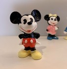 Vintage Ceramic Disney Mickey   Minnie Mouse Donald   Daisy Figurines Japan