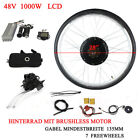 28  E Bike Electric Bicycle Motor Conversion Kit 48v 1000w W lcd For Rear Wheel