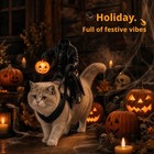 Halloween Headless Horseman Cat Costume 3d Pet Outfit For Parties