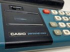 Vtg 1975 Casio Personal Mini Handheld Electronic Calculator Medical Blue W Case