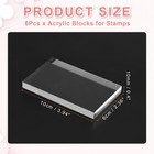 Acrylic Stamp Block  6 Pack Clear Stamping Block Decorative Mounting Blocks S   