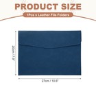 Pu Leather File Folders A4 Document Holder 7 9 x10 6  Blue