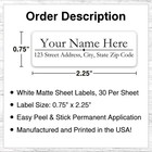 60 Return Address Labels Personalized Easy To Read Printed Custom 3 4 X 2 1 4 