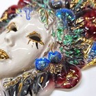 Venetian Carnival Mask Hand Painted Ceramic Wall Hanging Decor Made In Italy