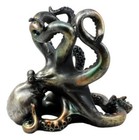 Rustic Silver Octopus Wine Holder 7 5 Inch Tall Tabletop Bar Counter Figurine