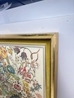 Vtg Robert Furber Gardiner 12 Months Of Flowers Print Gold Frame Velvet  18   