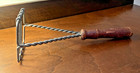 Antique Primitive Potato Masher Wood Handle Twisted Metal Rustic Kitchen Utensil