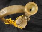 Antique Brass Bugle With Mouthpiece