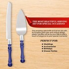 Cake Knife And Server Set With Acrylic Crystal Handles For Weddings And Parties