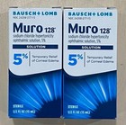 2-pack  Bausch   Lomb Muro 128 5  Ophthalmic Solution  1 2 Oz  Exp  12 2027 