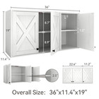 Wall Mounted Storage Cabinet - Triple Door Bathroom Organizer  Kitchen   Laundry
