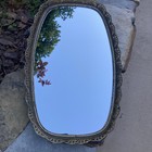 Vintage Gold Tone Fillagree Mirror   Vanity Dresser Tray Rectangle  Mcm