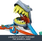 Hot Wheels Toy Car Track Set  City Shark Chomp Beach Playset With 1 64 Scale Die