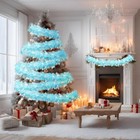 Christmas Tinsel Garland Metallic Garland Light 23 8 Ft Blue Snowflake