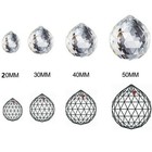 3pc 30mm Fengshui Faceted Prism Rainbow Ball Crystal Hanging Suncatcher Decor Zz