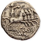 Gaius Cassius Roman Republic Denarius 126bc Roma Libertas Ancient Silver Coin 1t