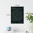    the Man In The Arena    Theodore Roosevelt Quote Canvas Wall Art  Framed Inspirat