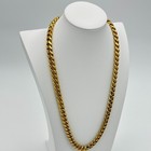 925 Sterling Silver 30  12mm Miami Cuban Curb Chain Custom 24k Gold 131g