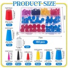 150 Pcs Silicone Tapered Plug Kit 1 15  To 1  High Temp Rubber Stoppers Hole