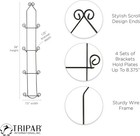 Vertical Wall Plate Rack  Black Display  4 Tiers  - Lightweight   Durable - Cont