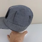 Vintage Train Engineer Conductor Hat Iowa Railway Cap Striped Made Usa