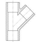 475-005 Series Pvc Pipe Fitting  Wye   Schedule 40  White  1 2 