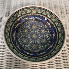 Turkish Blue Floral Bowl Kutahya Hand Painted Elhamra Cini Ii Decorative 8   