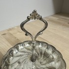 Vintage Sterlingcraft Silver Plated Stem Handle Appetizer Dish Candy snack nut