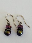 Sundance Catalog Sterling Silver Freshwater Pearl   Crystal Dangle Hook Earrings