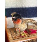 Vintage 1960s Original Steiff 5  Sparrow Bird With Original Name Tag And Button