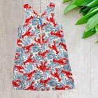 Tommy Bahama Dress Girls 7 Red Sea Lobster Coral  Sleeveless Nautical Beach