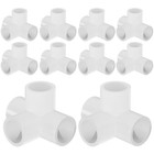 1  90 Degree Pvc 4 Way Tee Fitting Pcs Pipe Connectors  Schedule 40 1inch 10