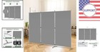 Durable 3 Panel Room Divider - 6 Ft Tall Folding Privacy With Blackout Feature