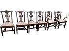 63155 Set Of 6 Solid Mahogany Dining Chairs Chair S