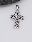 925 Sterling Silver Celtic Knot Cross Pendant For Necklace Irish Knot 21mm 0 83 