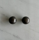 Vintage Cast Iron Elegant Heavy Small Round Cabinet Drawer Knob Pull Handles 2x