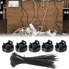10 12 15pcs Cable Tie Mounting Clips Magnetic Base With Nylon Zip Ties