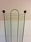 38 Inch Metal Dvd   Game Storage Rack Tower Holds 45 Discs Wire Stand Vintage