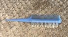 Vtg Comb   Brush Combo Back To Back Rat Tail Small Nylon Bristles Blue Usa H3