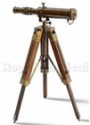 Vintage Antique Nautical Gift Decorative Solid Brass Telescope W  Wooden Tripod