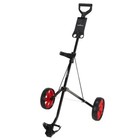 Caddymatic Golf I-trac 2 Wheel Folding Golf Cart Black red